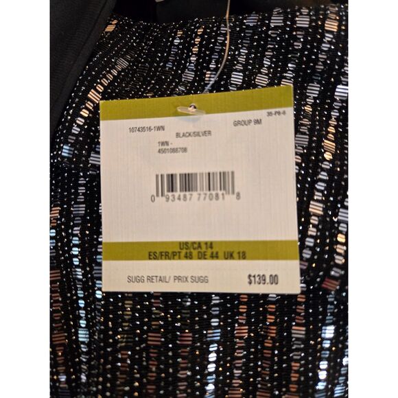 Anne Klein Black/Silver Jumpsuit in Size 14 - Picture 6 of 6